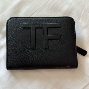 Tom Ford wallet in black leather with logo